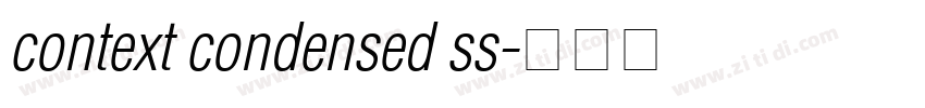 context condensed ss字体转换